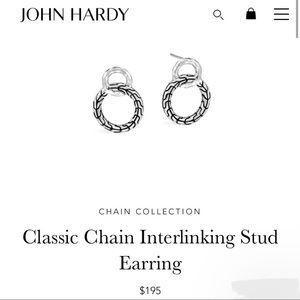 John Hardy Classic Chain Interlinking Stud Earring